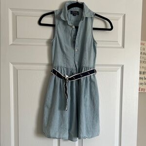 Polo by Ralph Lauren girl chambray denim dress 12 belted